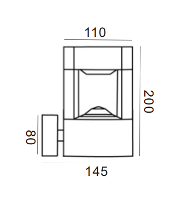 110 Square GX53 Vegglampe HR60032 110 Square GX53 Vegglampe HR60032