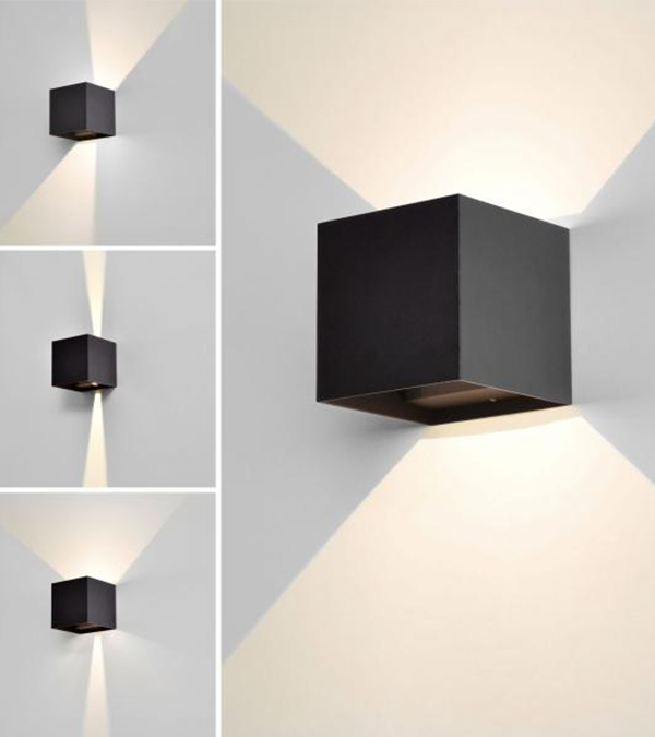 100 Square LED Toveis dimming Vegglampe HR60432-LED 100 Square LED Toveis dimming Vegglampe HR60432-LED