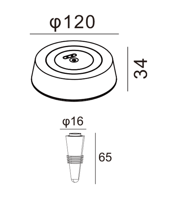 Ladelys for flat vinflaske HR95055 Ladelys for flat vinflaske HR95055