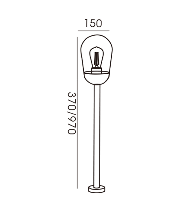 150 raketthodeglassdekket hagelys HR60111-370 150 raketthodeglassdekket hagelys HR60111-370
