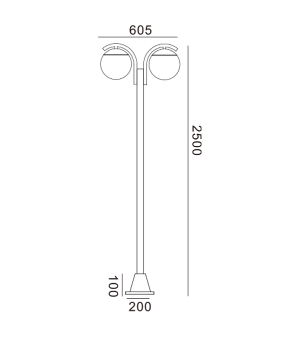 Dobbelthode rundt glass hagelys HR60693 Dobbelthode rundt glass hagelys HR60693