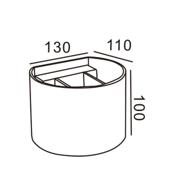 100 Rund LED Toveis dimming Vegglampe HR60431-LED 100 Rund LED Toveis dimming Vegglampe HR60431-LED