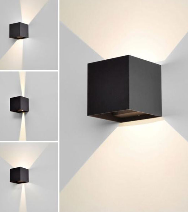 100 Square LED Toveis dimming Vegglampe HR60432-LED 100 Square LED Toveis dimming Vegglampe HR60432-LED