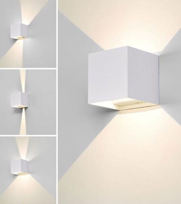 100 Square LED Toveis dimming Vegglampe HR60432-LED 100 Square LED Toveis dimming Vegglampe HR60432-LED